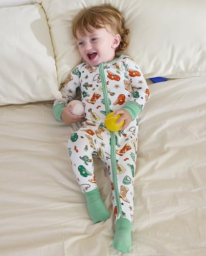 babee Reshinee Bamboo Viscose Baby Footie Pajama, Zipper Sleeper Boys Girls - Image 7