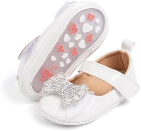 Meckior Infant Baby Girls Soft Sole Bowknot Princess Wedding Dress Mary Jane by Meckior