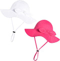 Baby Girl Sun Hat with UPF 50+ Outdoor Adjustable Beach Hat with Wide Brim by DANMY