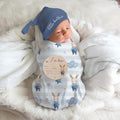 Ylsteed Baby Highland Cow Swaddle Blanket and Headband Set, Newborn Receiving by Ylsteed