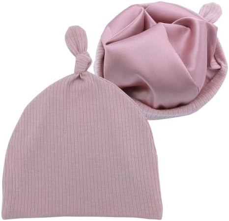Silky Satin Lined Newborn Hat Hair Care Knot Beanie Hats by Sugarmelon