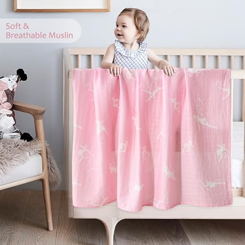 Baby Swaddle Blankets, Bamboo Muslin Receiving Blanket | 1-Pack, Lightweight & - Image 2