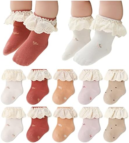 Newborn Baby-girls Socks and Bow Infant Toddler Ankle Socks by ToptimBabyHeadbands