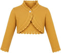 Lilax Little Girls' Knit Long Sleeve Button Closure Bolero Cardigan Shrug by Lilax