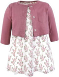 Hudson Baby Infant and Toddler Girls Cotton Dress and Cardigan Set by HudsonBaby