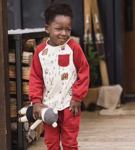 Burt's Bees Baby Boys Shirt and Pant Set, Long Sleeve Top & Bottom Outfit Bundle - Image 3
