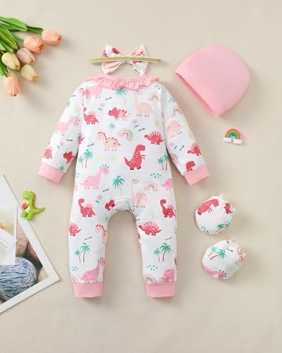 Mikrdoo Newborn Baby Girl Clothes Long Sleeve Romper - Image 4