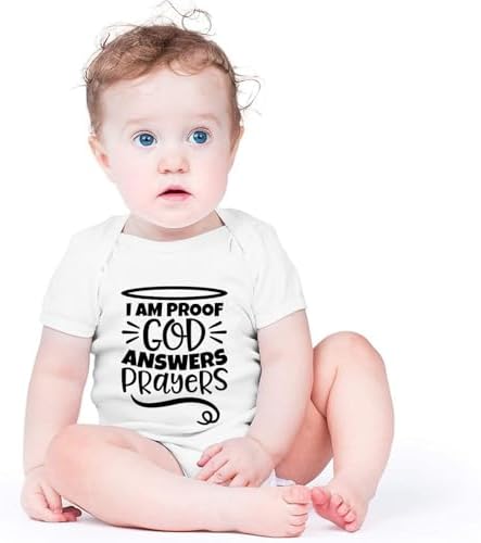 listery I'M Proof That God Answers Prayers Baby Bodysuit Baby Religious Infant - Image 2