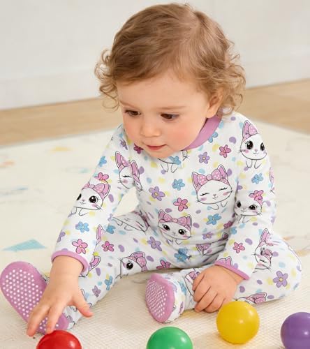 uideazone Baby Girls Footed Pajamas, Zip Sleeper - Image 4