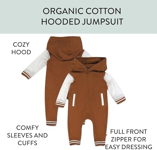 HonestBaby Baby Boys' Hoodie Coverall Team Varsity 100% Organic Cotton - Image 3