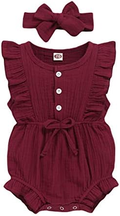 Renotemy Baby Girl Clothes Summer Rompers Cute Outfits Preemie-18 Months | by Renotemy