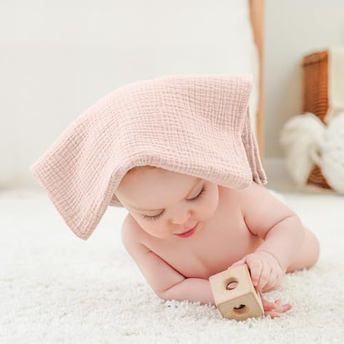 Bearmoss 6 Pack Large Muslin Burp Cloths, 100% Cotton Soft Baby Burping Cloths - Image 7