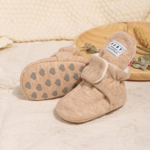 HsdsBebe Unisex Newborn Baby Cotton Booties Non-Slip Sole - Image 4