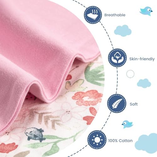 ZIGJOY Swaddle Sleep Sack 6-12 Months, 1.0 Tog Cotton Baby Swaddle Blanket - Image 2