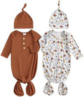2-Pack Baby Sleeper knotted Gown Boy Girl Nightgown by Merqwadd