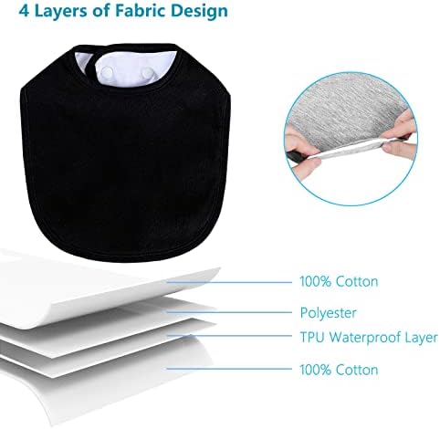 Hakochia Waterproof Baby Bibs Organic Cotton Super Soft and Absorbent - Image 2