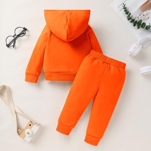 YOUNGER TREE Baby Clothes for Girls Boy Solid Color Hoodie and Sweatpants - Image 3