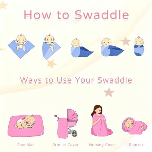 TANOFAR 4-Pack Newborn Swaddle Blanket - Image 7