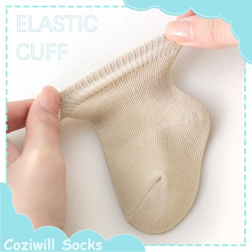 Baby Socks Infant White Crew Socks Baby Girls Soft Newborn Dress Sock Boys - Image 5