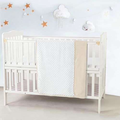 CREVENT Minky Baby Blanket for Girls Boys, Soft Plush Receiving Blanket for - Image 3