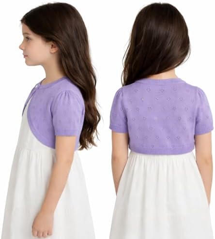 Girls Cardigan Sweater Toddler Baby Kids Knit Bolero Shrug - Image 4