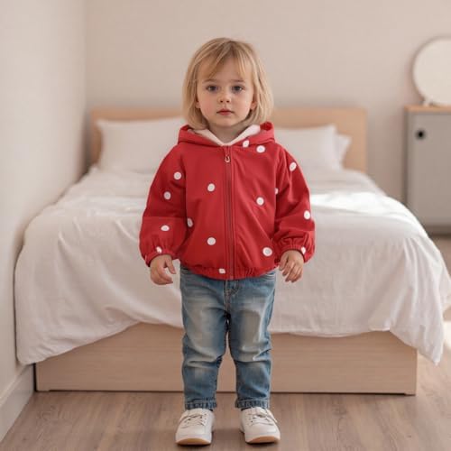 Toddler Baby Girl Windbreaker Jacket Zip Up Hoodie Long Sleeve Sweatshirt - Image 4