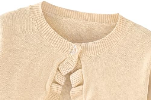 Toddler Girls Cardigan Sweater Bolero Shrug Baby Kids Long Sleeve Cropped Dress - Image 3