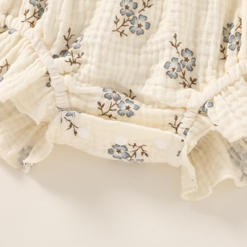 YOUNGER TREE Toddler Baby Girl Ruffled Sleeveless Romper Casual Summer Jumpsuit - Image 5