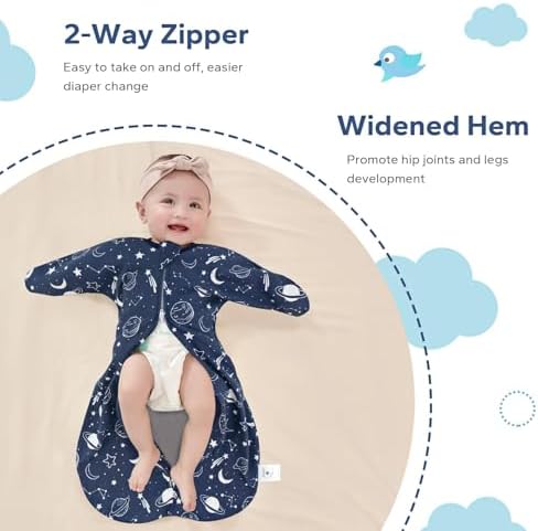 ZIGJOY Swaddle Sleep Sack 6-12 Months, 1.0 Tog Cotton Baby Swaddle Blanket - Image 4