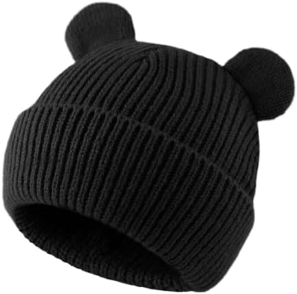 Bear Baby Beanie Knitted Baby Winter Hat Infant Toddler Boys Girls Beanie - Image 2