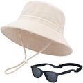 Toddler Baby Sun Hat and Polarized Sunglasses Set by KMOLY