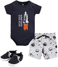 Hudson Baby Unisex Baby Cotton Bodysuit, Shorts and Shoe Set by HudsonBaby