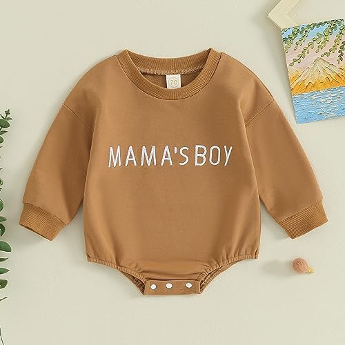 VISGOGO Newborn Infant Baby Boy Oversized Romper Sweater Bodysuits Coming Home - Image 2