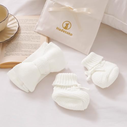 Hadetoto Baby Headband and Booties Set, 100% Organic Cotton - Image 4