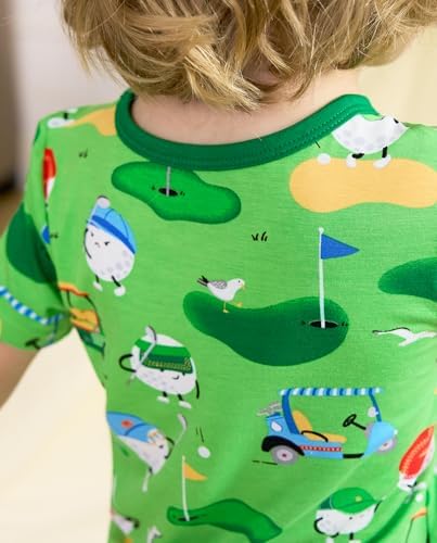 babee Reshinee Bamboo Viscose Toddler Boys Pajamas Set, Short Sleeve Kids - Image 5