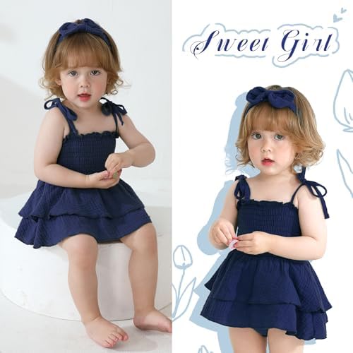 YOUNGER TREE Baby Girl Clothes Infant Summer Romper Dress Sleeveless Bodysuit - Image 2