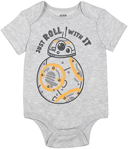 STAR WARS Baby 5-Pack Short Sleeve Bodysuits Newborn to Infant - Image 5