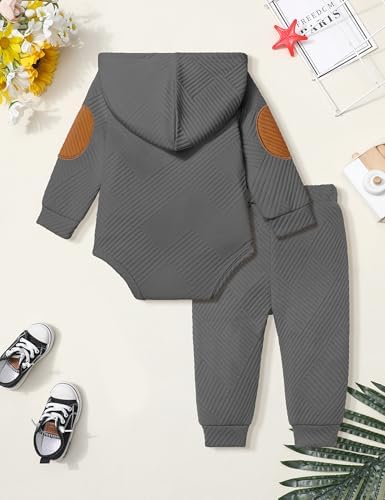 Fommy Baby Boy Clothes Colorblocked Long Sleeve Hoodie + Long Pants 2PCS Fall - Image 6