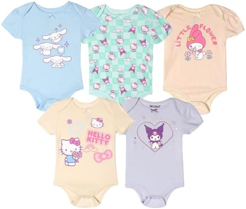Hello Kitty Baby Girls 5 Pack Bodysuits by imagikids