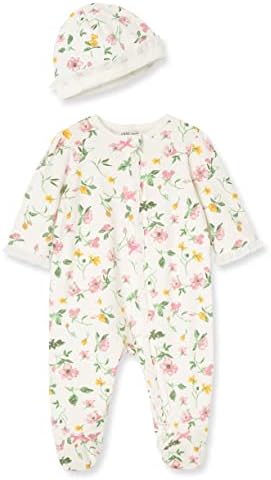 Little Me Clothes for Baby Girls 100% Cotton Scratch-Free Tag Footed One-Piece by LittleMeChildrensApparel