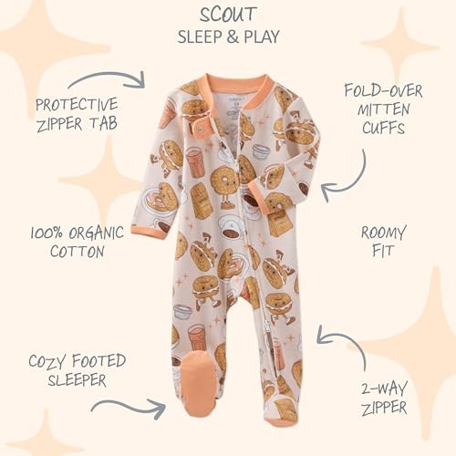 Butterblu Scout Sleep & Play 100% Organic Cotton Footed Zip Front PJs | GOTS - Image 2