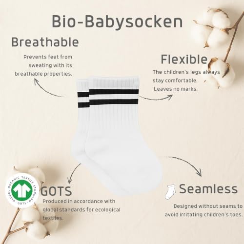 bistyle Baby Grip Ankle Socks 6 Pairs | Newborn Infant Toddlers Sock Organic - Image 3