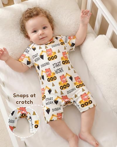 NZRVAWS Newborn Baby Boy Clothes Infant Romper 2-Pack outfit Cute Pattern - Image 4