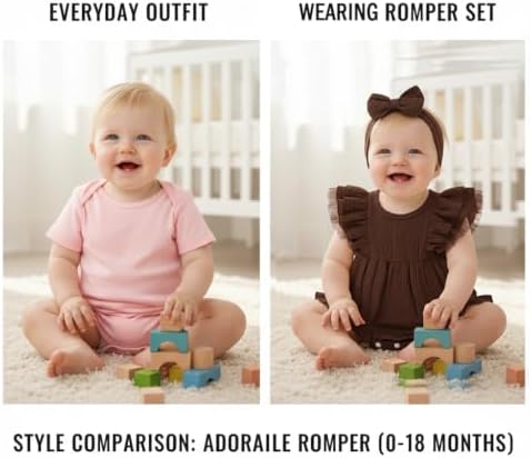 TITKKOP Ruffle Bubble Romper for Baby Girl | One-Piece Shorts Jumpsuit | Summer - Image 4