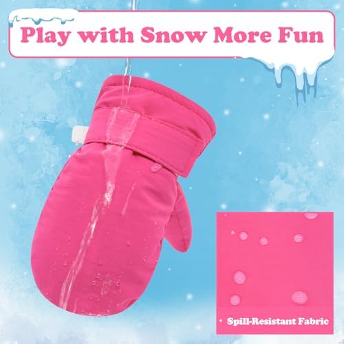 Sarfel Toddler Mittens Waterproof Toddler Gloves Baby Winter Mittens Toddler - Image 2