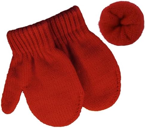 Century Star Toddler Mittens Thick Knit Kids Winter Gloves Warm Toddler Winter - Image 2