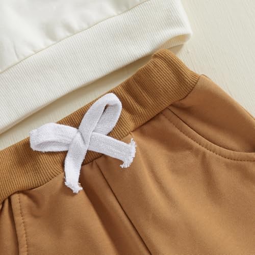 Infant Baby Boy Fall Winter Clothes Outfit Hooded Long Sweatshirt Pant Set - Image 5