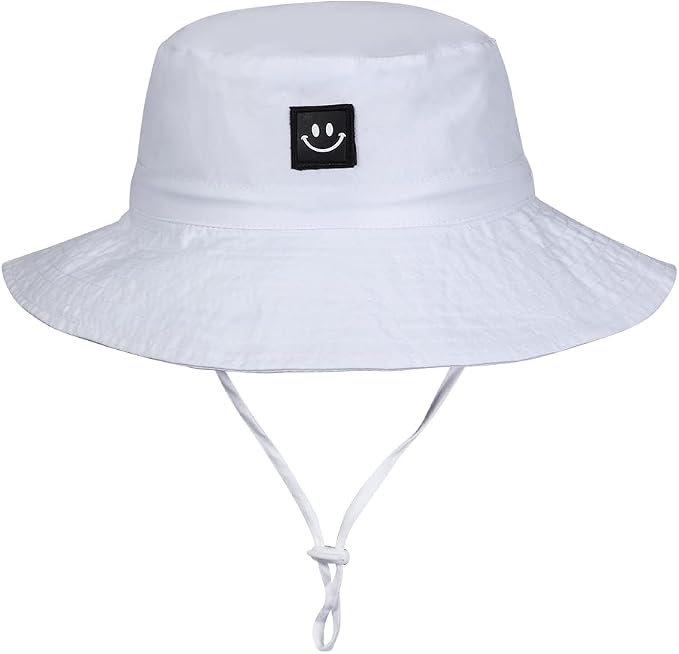 Baby Sun Hat Smile Face UPF 50+ Toddler Bucket Hat - Image 2