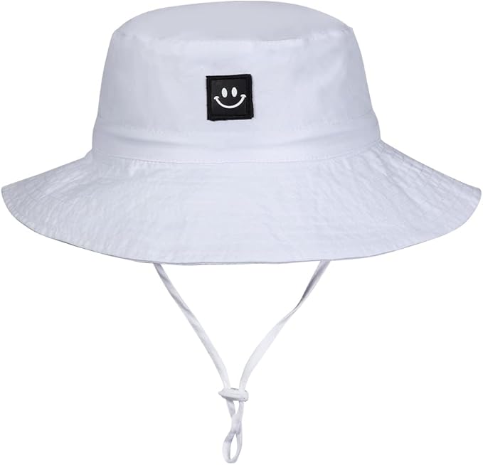 Baby Sun Hat Smile Face UPF 50+ Toddler Bucket Hat - Image 2