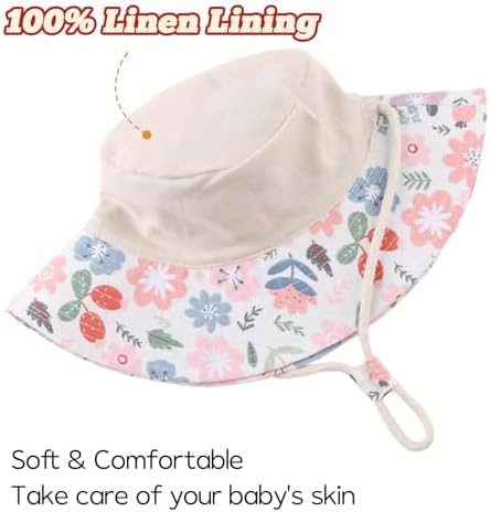 Bamery Baby Toddler Girls Bucket Hat Newborn Sun Hats - Image 5